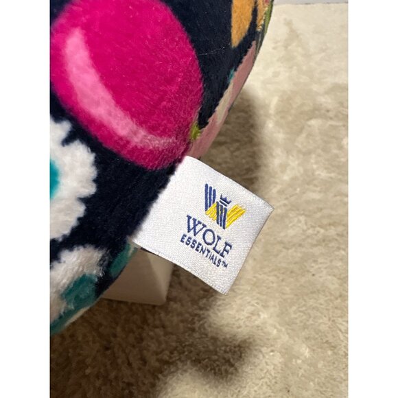 Floral Travel Neck Pillow By Wolf Essentials - 100% Polyester Fiber Navy Backgro - Picture 2 of 7